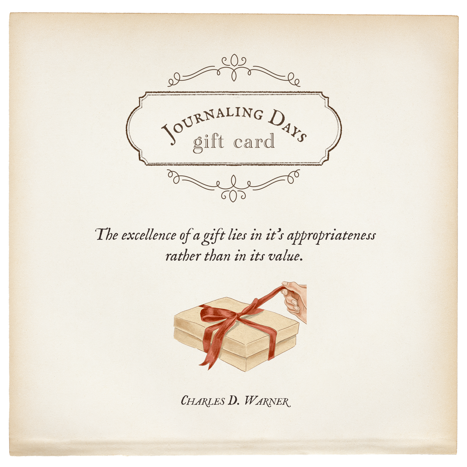 Journaling Days Gift Card